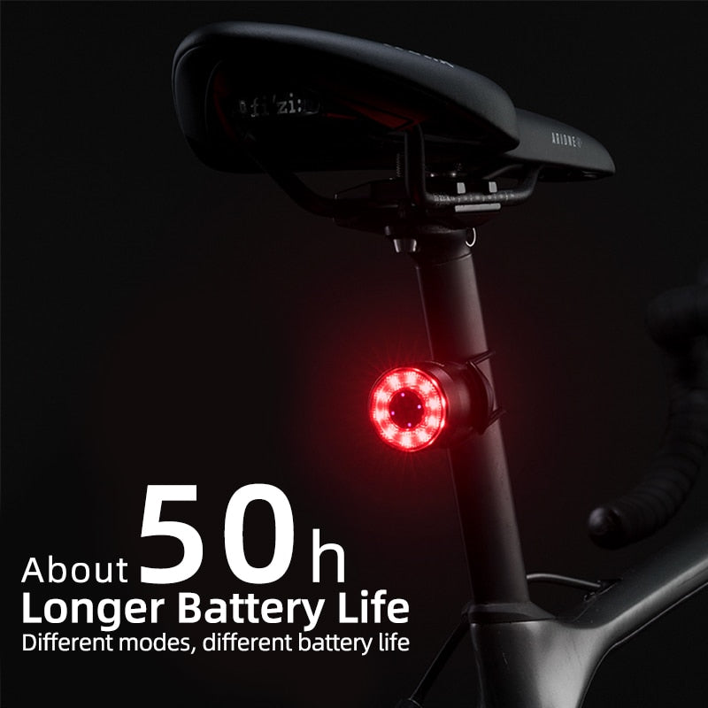 Bicycle Rear Light USB Charging Safety Warning Cycling Light Colorful Bicycle Tail Light