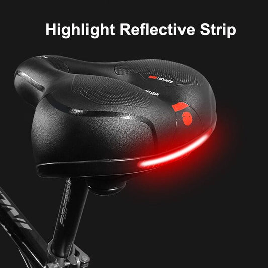 Waterproof MTB Bike Seat Hollow Breathable Bicycle Saddle Dual Shock Absorbing Soft Memory Foam Cycling Seat Cushion