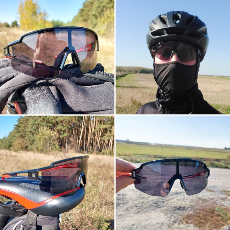 Cycling Sunglasses Photochromic Bike Glasses for Men Women Sports